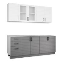 Кухня СОНЕТ Дуб сетлый/Дуб дымчатый 1,8м (без мойки)