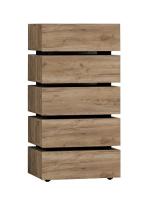 Комод Nature 6 Дуб Табачный Craft - Черный