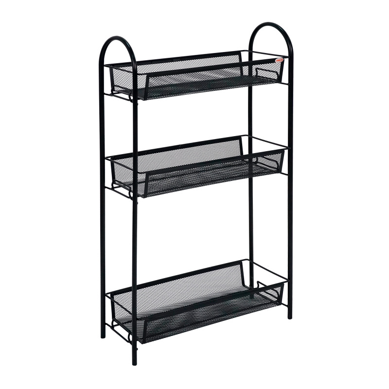 Этажерка Ладья 13 3-х секцион. чёрный Э399  Ч