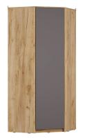 Сити Шкаф ШУ угловой Сити  Серый Графит/Дуб Крафт Золотой