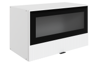 БАРИСТА Шкаф навесной L600 H360 (1 дв. рам.) (белый/милк матовый) 