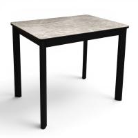 Стол кухонный Римини-мини-С, 90(+40)х65х75 Oxide Grey/ черный