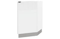 БАРИСТА Шкаф рабочий концевой 45 гр.L300 (1 дв.гл ) ПРАВЫЙ (белый/милк матовый) 