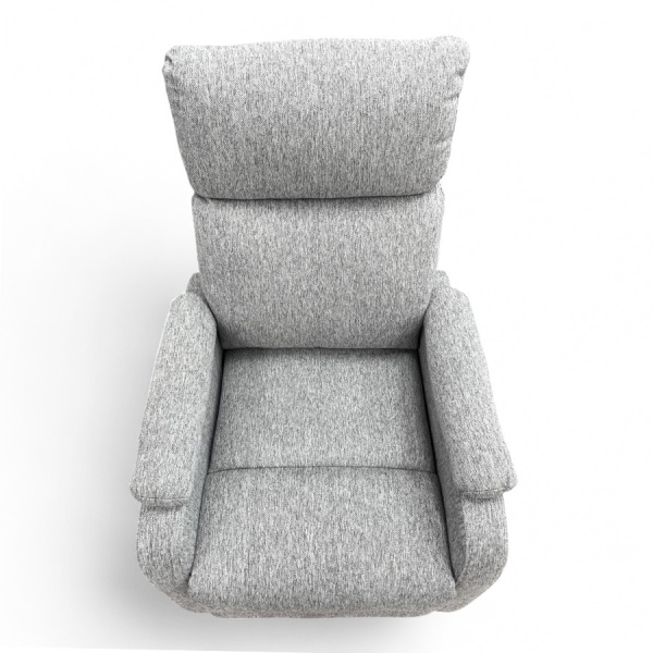 Кресло-реклайнер  YF-S 8025  ткань  белый лен, механич. реклайнер, ручн. управление