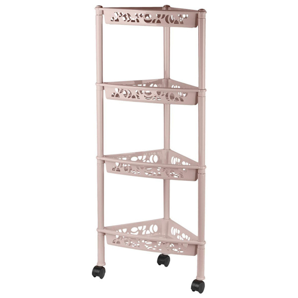 Этажерка Keeplex Light на колесиках 4-х секц  угл беж