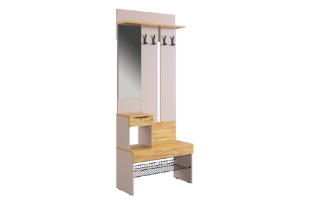 Баско Прихожая, (802х346х1950) /Кашемир/дуб крафт золотой