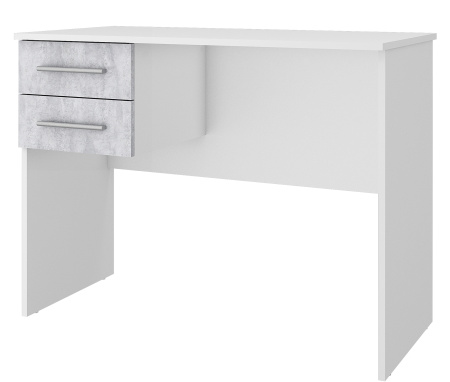 Письменный стол Алекс Белый/Бетон