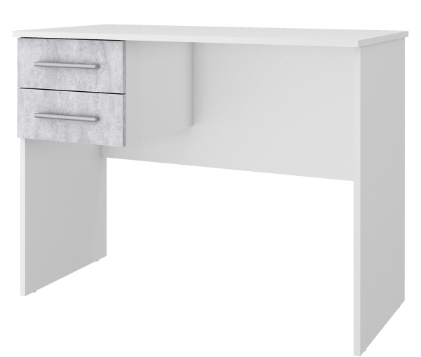 Письменный стол Алекс Белый/Бетон