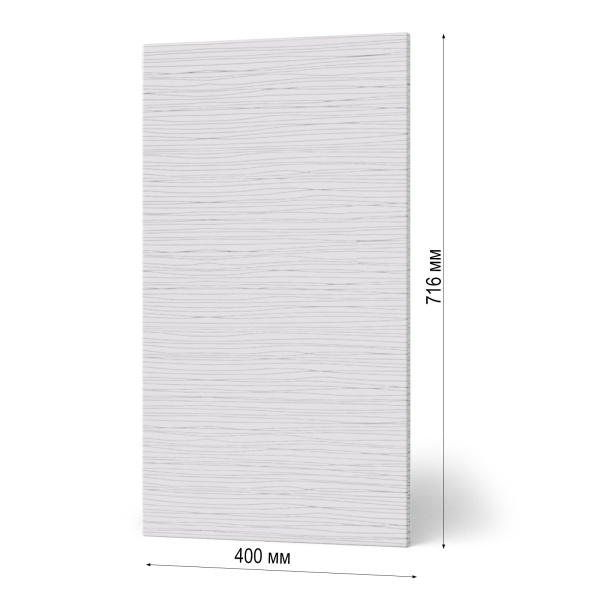 Кухня Новая Фасад Джаз БЕЛЫЙ СТРАЙП 400