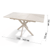 Стол кухонный Касабланка-1С PVC белый/White marble