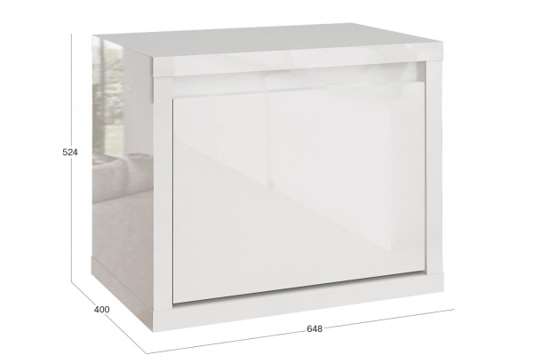 Тумба для обуви Норден Белый глянец