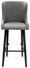 Стул Парма БАРНЫЙ, Т180- светло-серый+нога барная Bh70см 1R38 (черный)