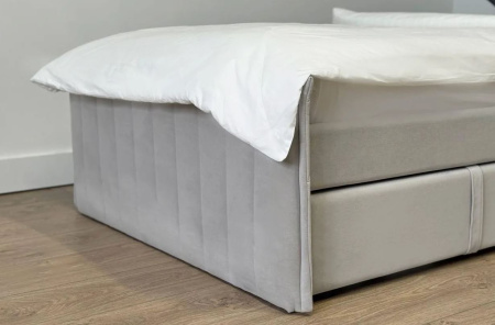 Кровать с ящиками Твикс 90х200 см (галька (велюр))