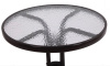 Стол LRRT-007 Круглый, металл/стекло