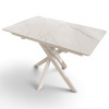 Стол кухонный Касабланка-1С PVC белый/White marble