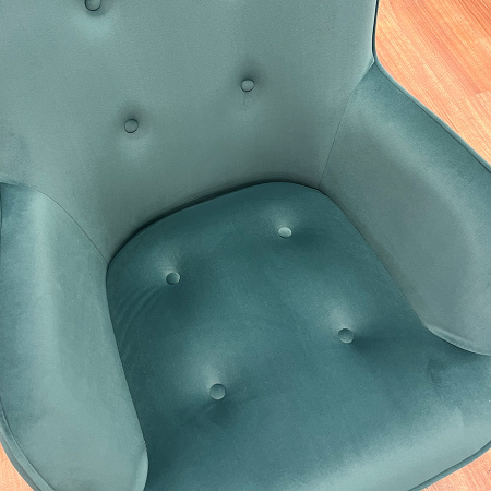 Кресло Манго ножки металл ткань Фреш 22 малахит