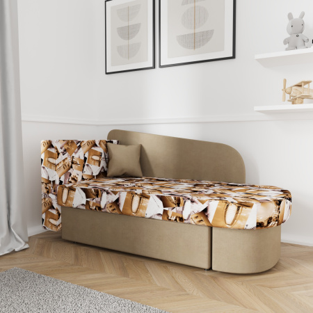 Диван-кровать "Лидер 1"  СITY MY 005 C-2/ MY 1079 C-2 ПРАВАЯ 