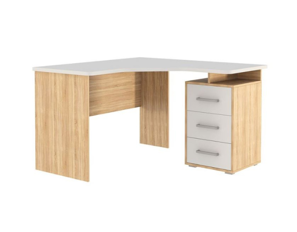 Лайт-2 Стол компьютерный угловой 1200 (дуб сонома/белый)