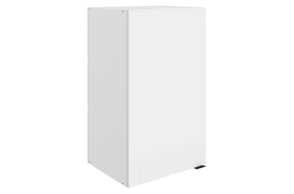 БАРИСТА Шкаф навесной L400 H720 (1 дв.гл ЛЕВЫЙ) (белый/милк матовый) 