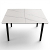 Стол кухонный Портофино-1 черный/WHITE MARBLE