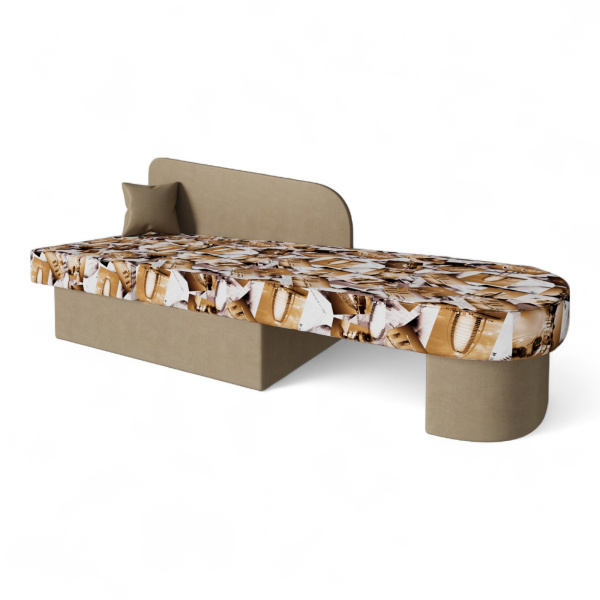 Диван-кровать "Лидер 1"  СITY MY 005 C-2/ MY 1079 C-2 ПРАВАЯ 