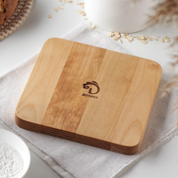 Менажница квадратная "Авеллино" 2 секции, береза