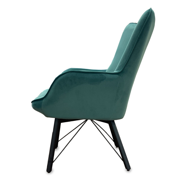 Кресло Манго ножки металл ткань Фреш 22 малахит