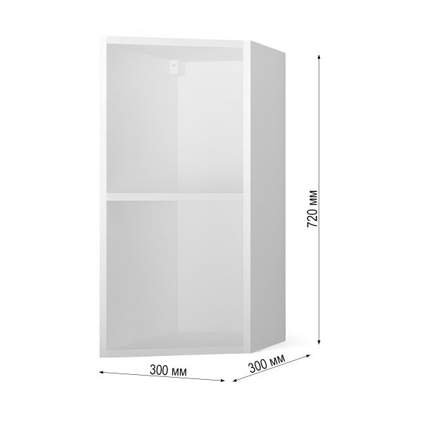 НОВА  Корпус шкафа настенного торцевого / Белый