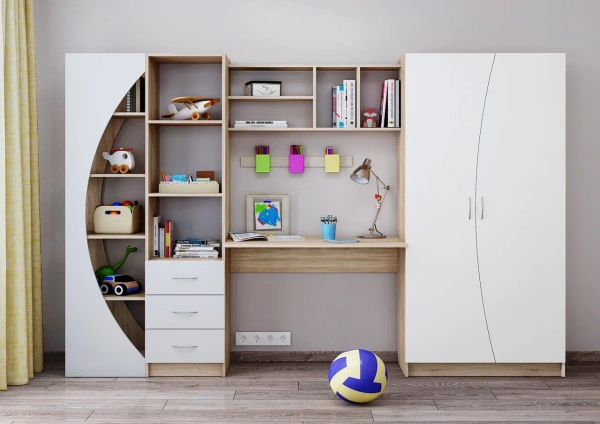 Д-07/Д-7 Детский уголок Дуб Сонома/Белый