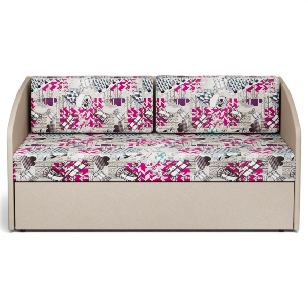 Диван малогабаритный  "Лидер 1/2" OWL pink + Cabrio 3
